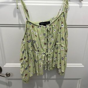 Pacsun Kendal and Kylie Floral Cropped Tank Top